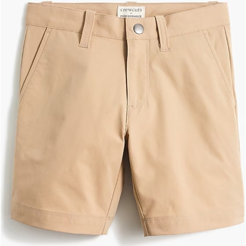 Crewcuts Active Boys Performance Shorts Size 10 Adjustable Waist Khaki NWT $50